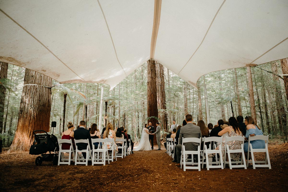 redwoods wedding photos rotorua under the sails ceremony