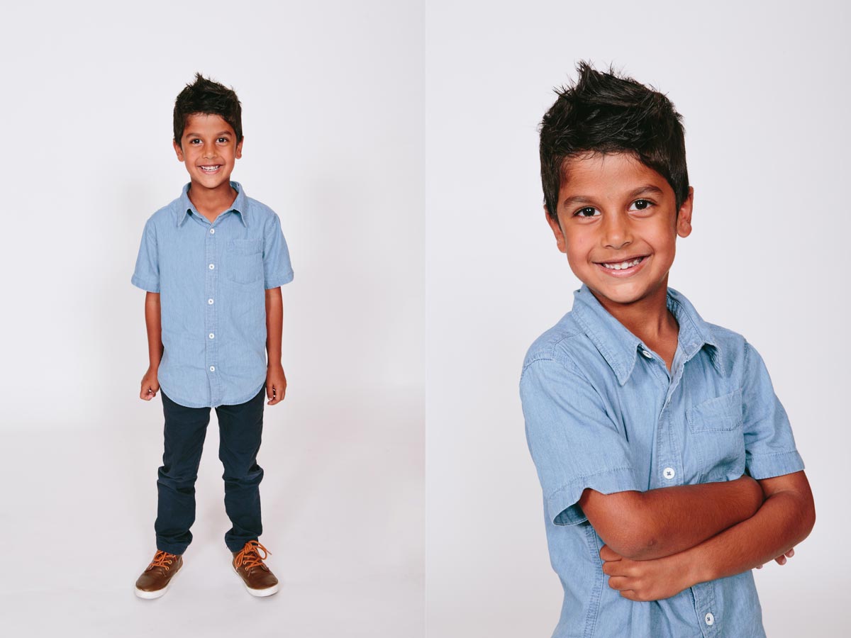 studio photography of indian individual children portrait during family photoshoot in west harbour auckland by sarah weber photography