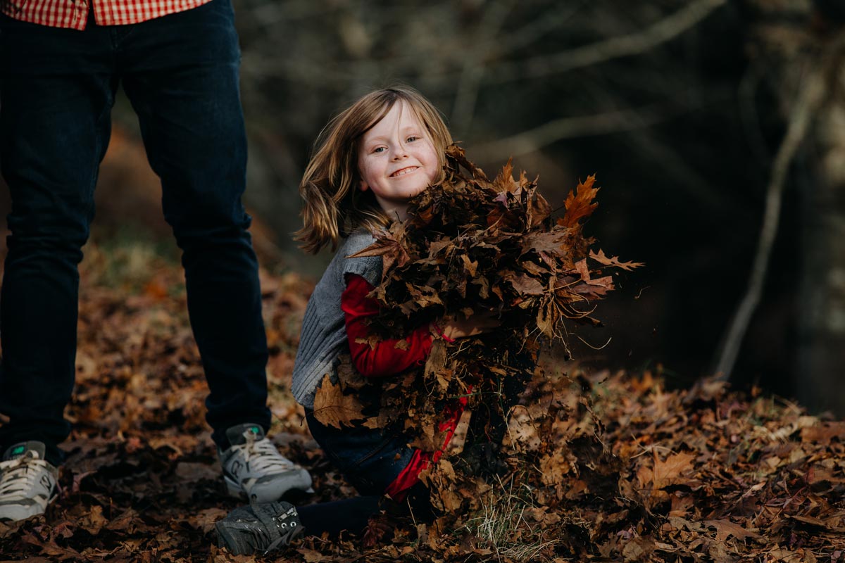 family lifestyle autumn childrens portrait photo sessions in Rotorua centennial park by sarah weber photography