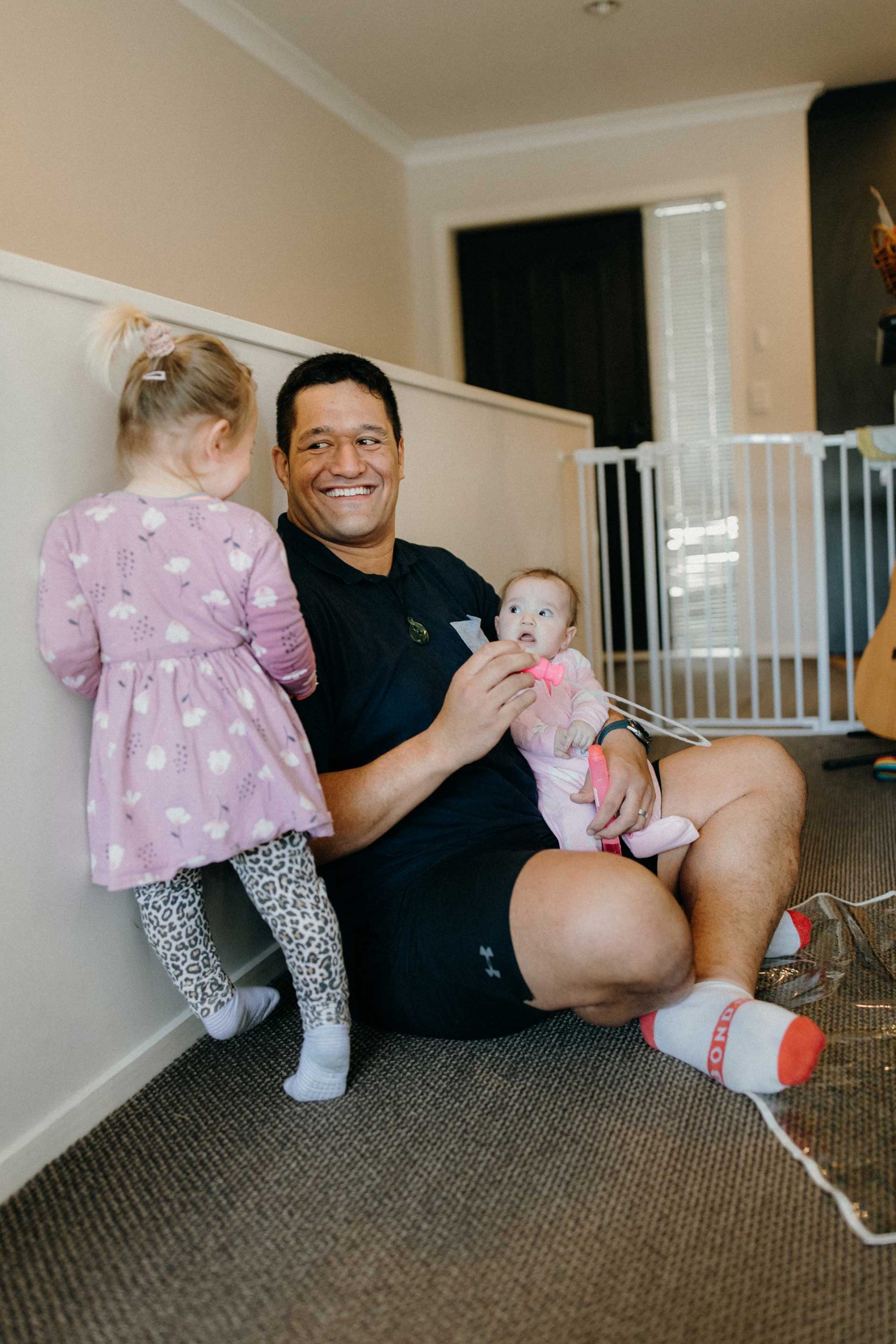 kiwi dads of jonathan fuimaono of anz bank playing with children photos by sarah weber photography
