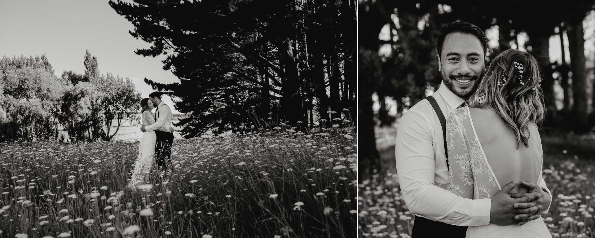 bride and groom wedding portraits in long grass auckland photos by sarah weber photography