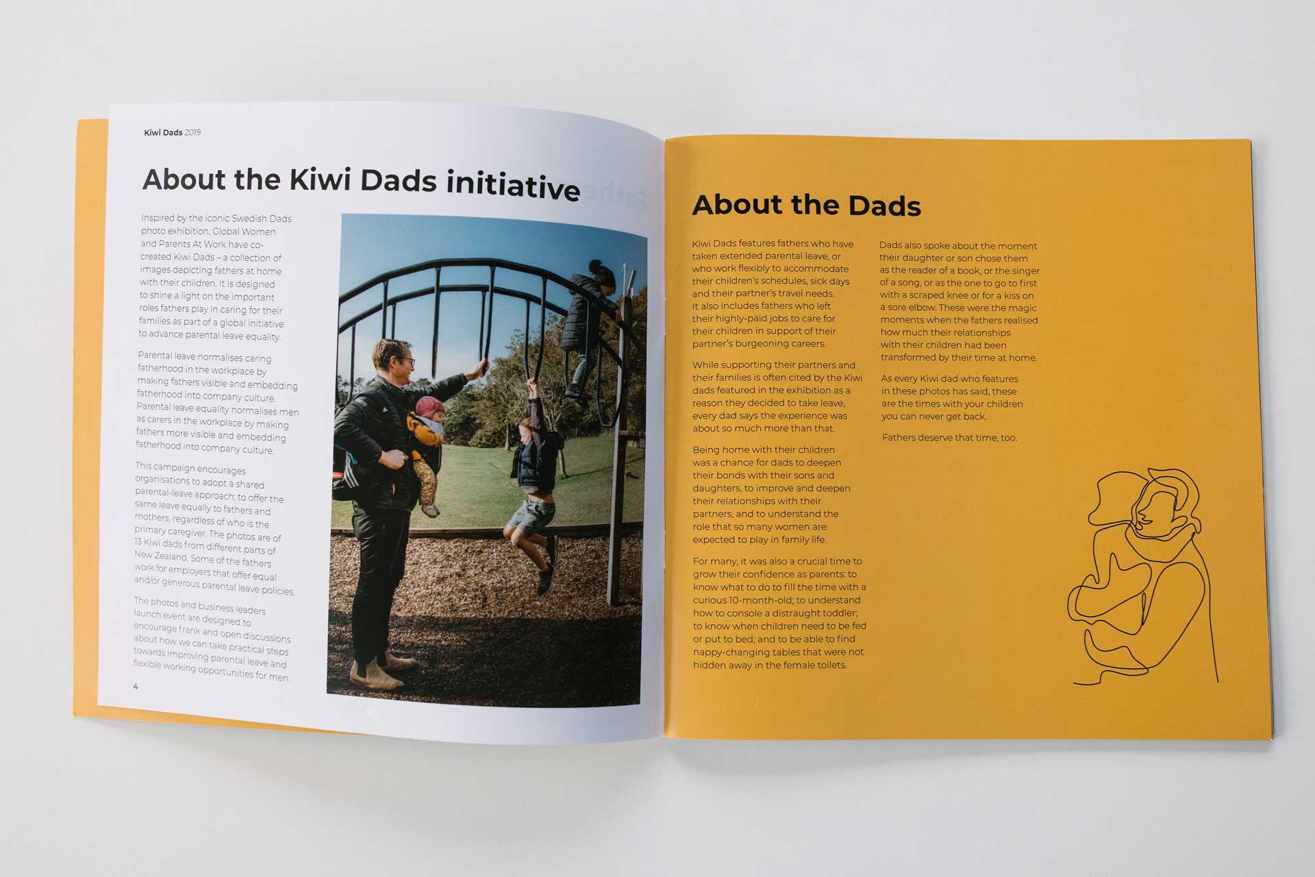 kiwi dads booklet photo of ben goodwin of lion nathon playing with children on playground photos by sarah weber photography