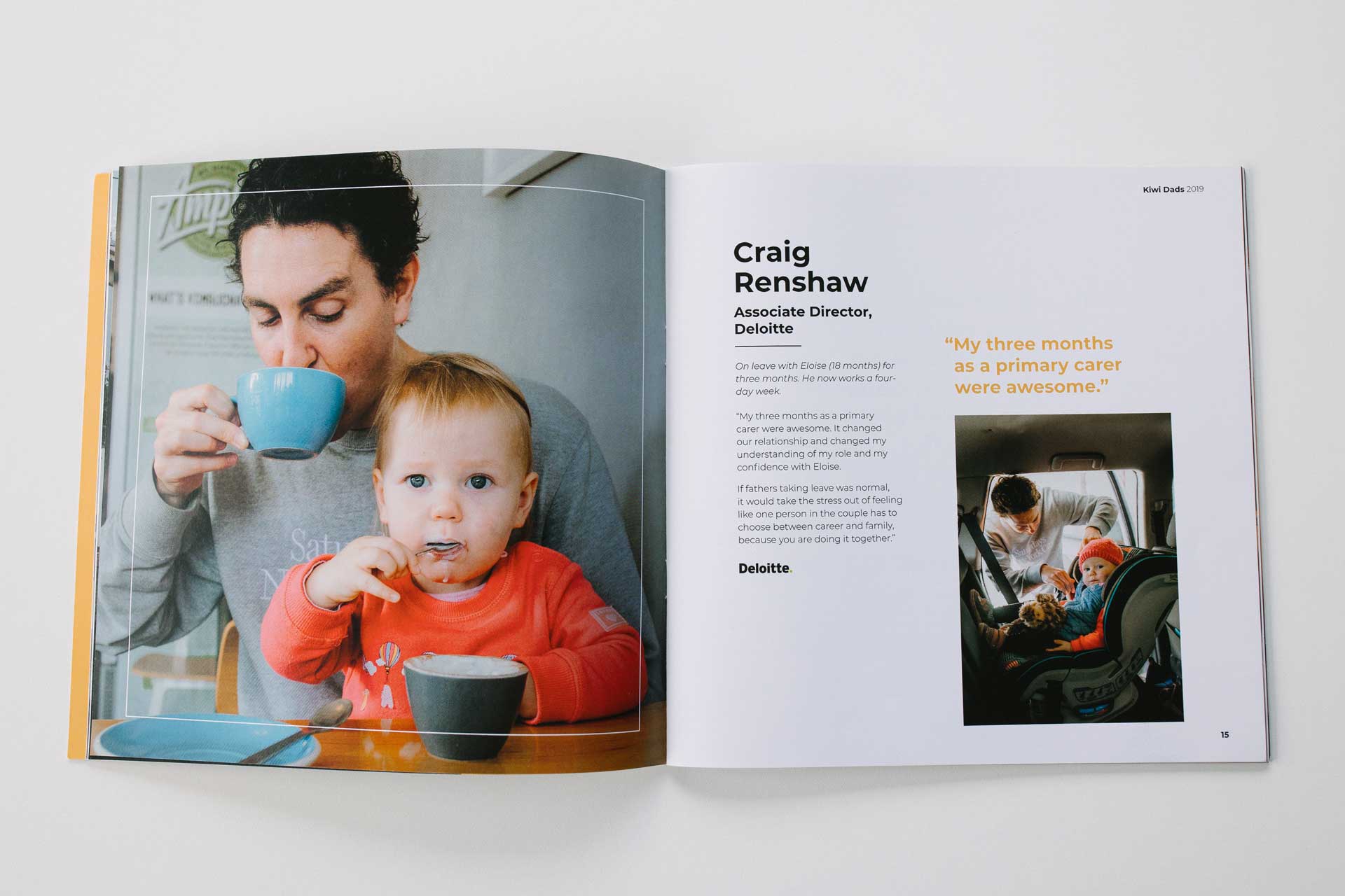 kiwi dads booklet photo of craig renshaw of deloitte having coffee with child photos by sarah weber photography