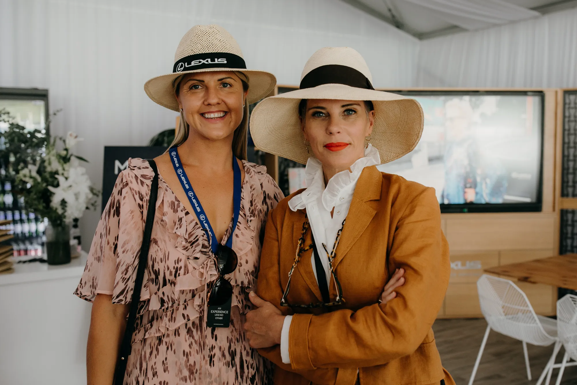 Karen Walker and guest at Lexus Urban Polo, photo by Sarah Weber Photography