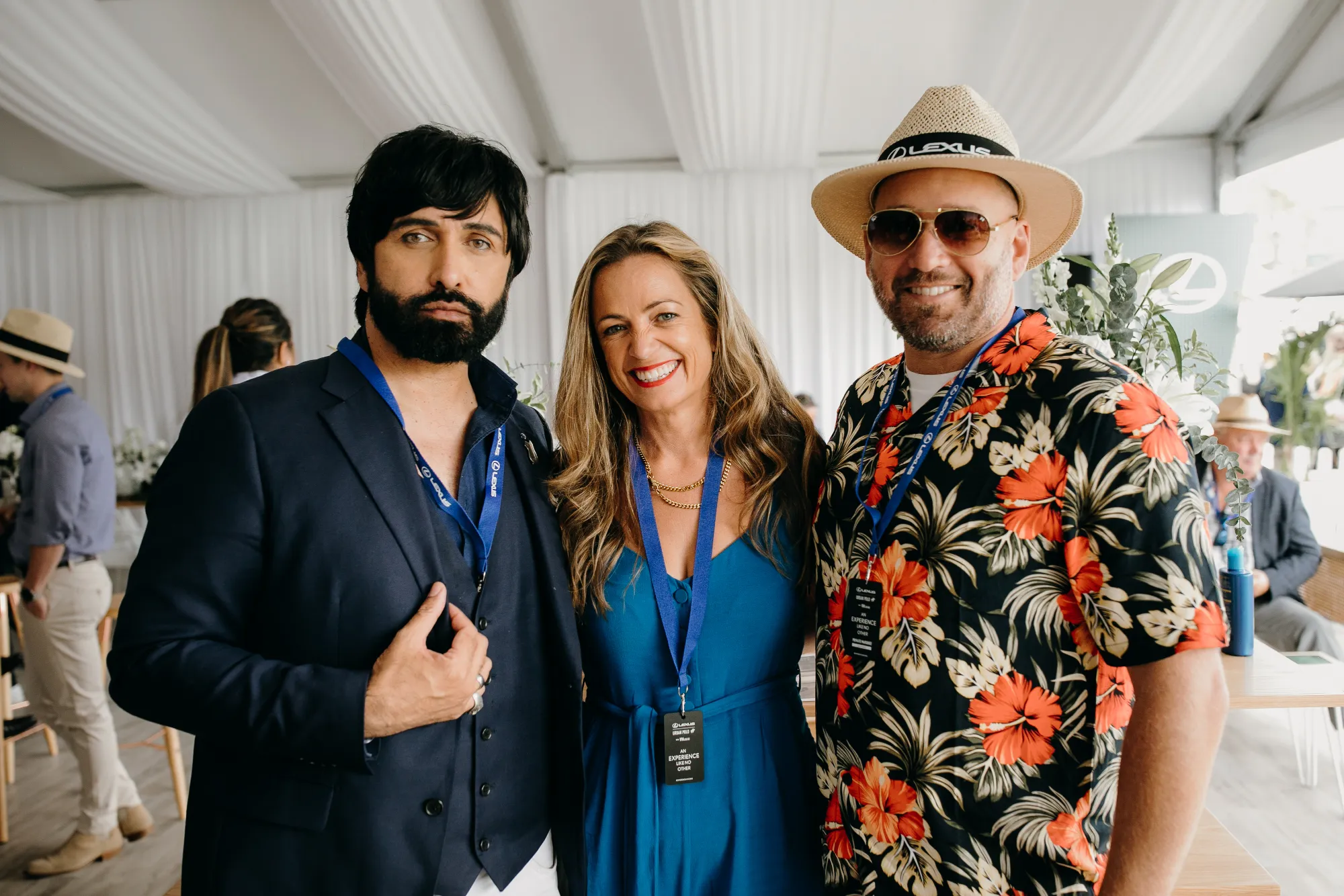 Colin Mathura-Jeffree, Sido Kitchin and guest at Lexus Urban Polo, photo by Sarah Weber Photography