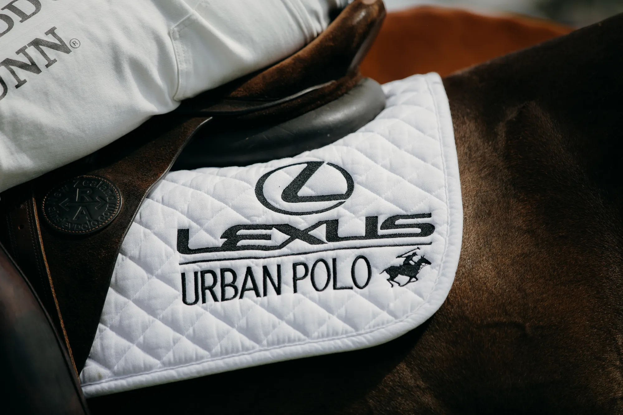 Lexus Urban Polo on horse's saddle, photo by Sarah Weber Photography