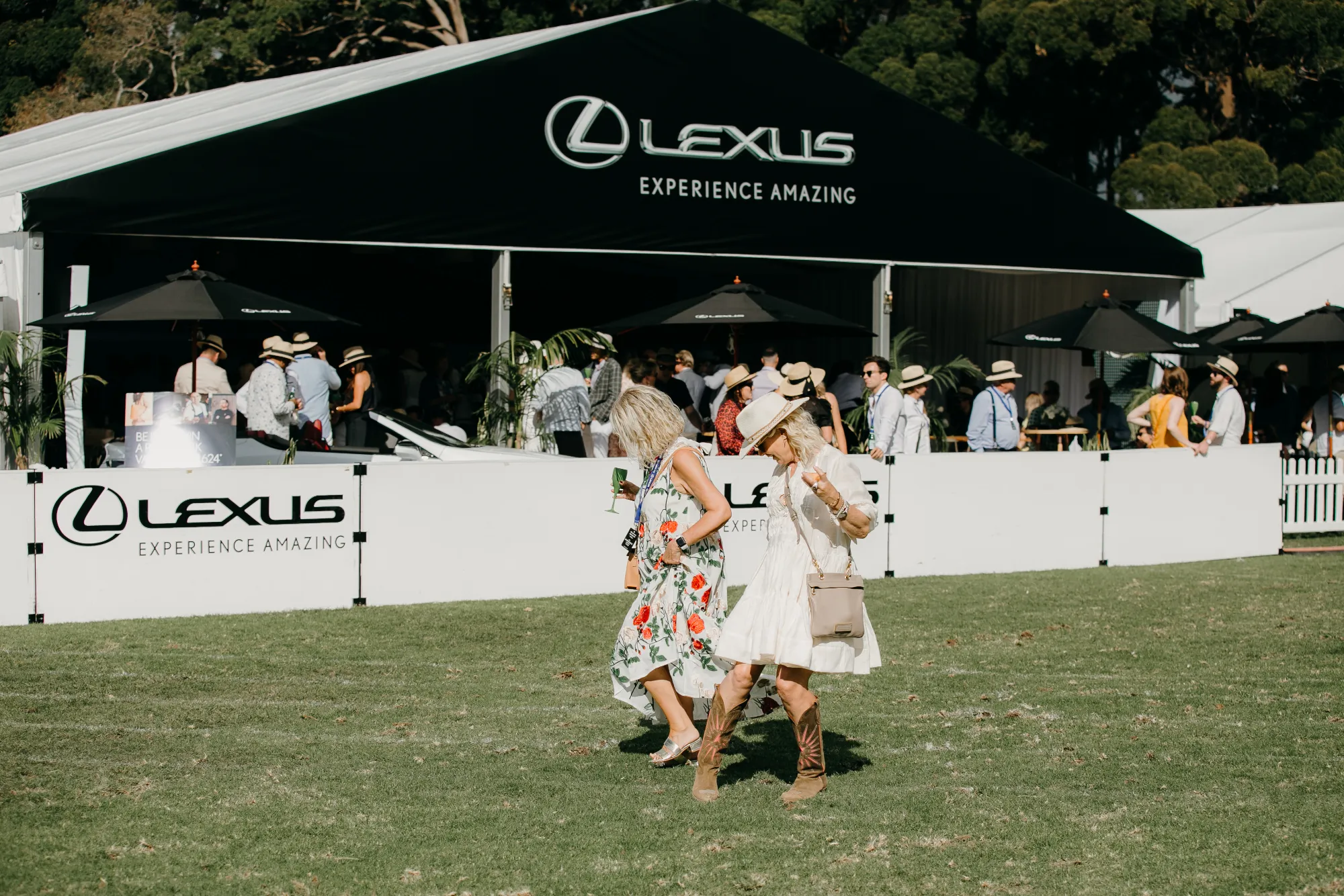 Stomping the divots at Lexus Urban Polo, photo by Sarah Weber Photography