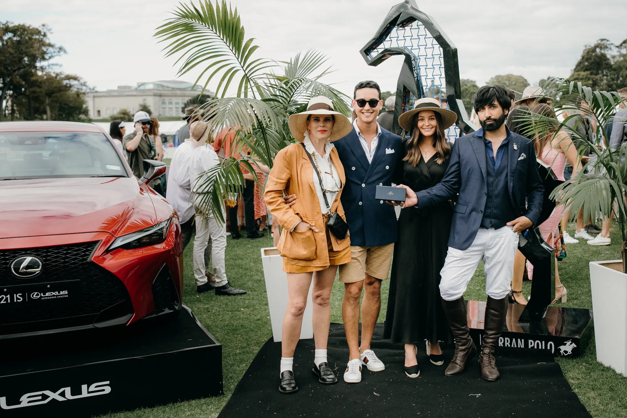 Guests including Karen Walker at Lexus Urban Polo, photo by Sarah Weber Photography