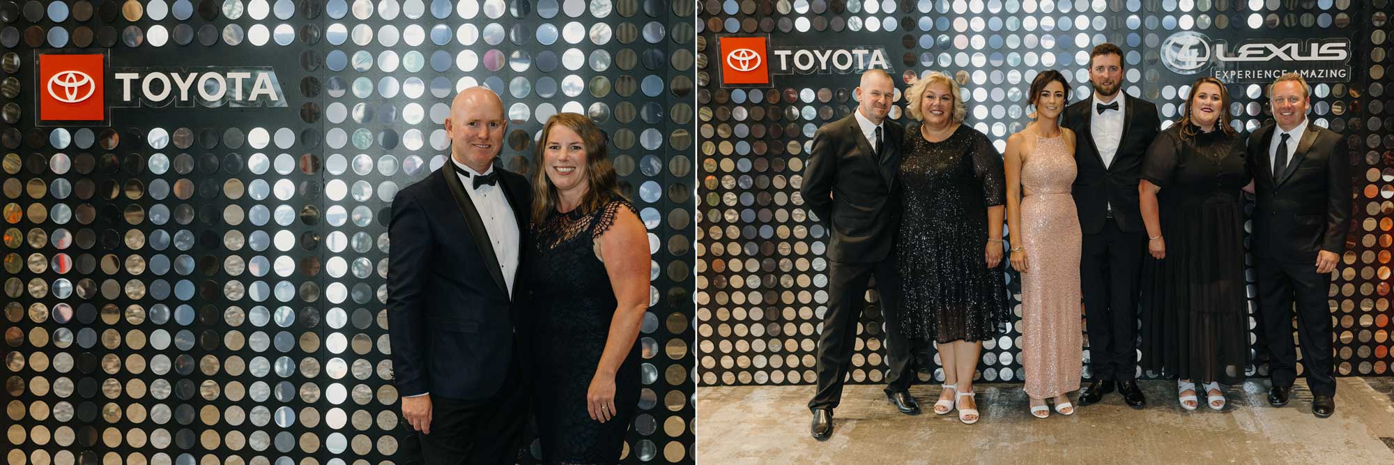 Toyota and Lexus mirror wall inside with guests Shed 10 in Auckland. Photo by Sarah Weber Photography