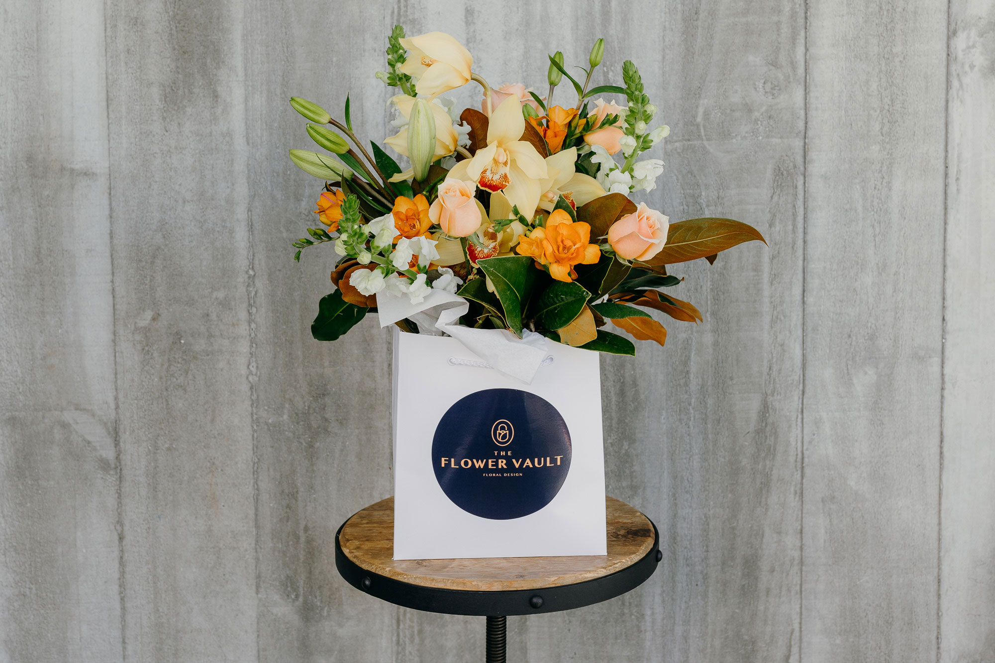 a Box of flowers by The Flower Vault Hobsonville West Auckland Commercial photo by Sarah Weber Photography